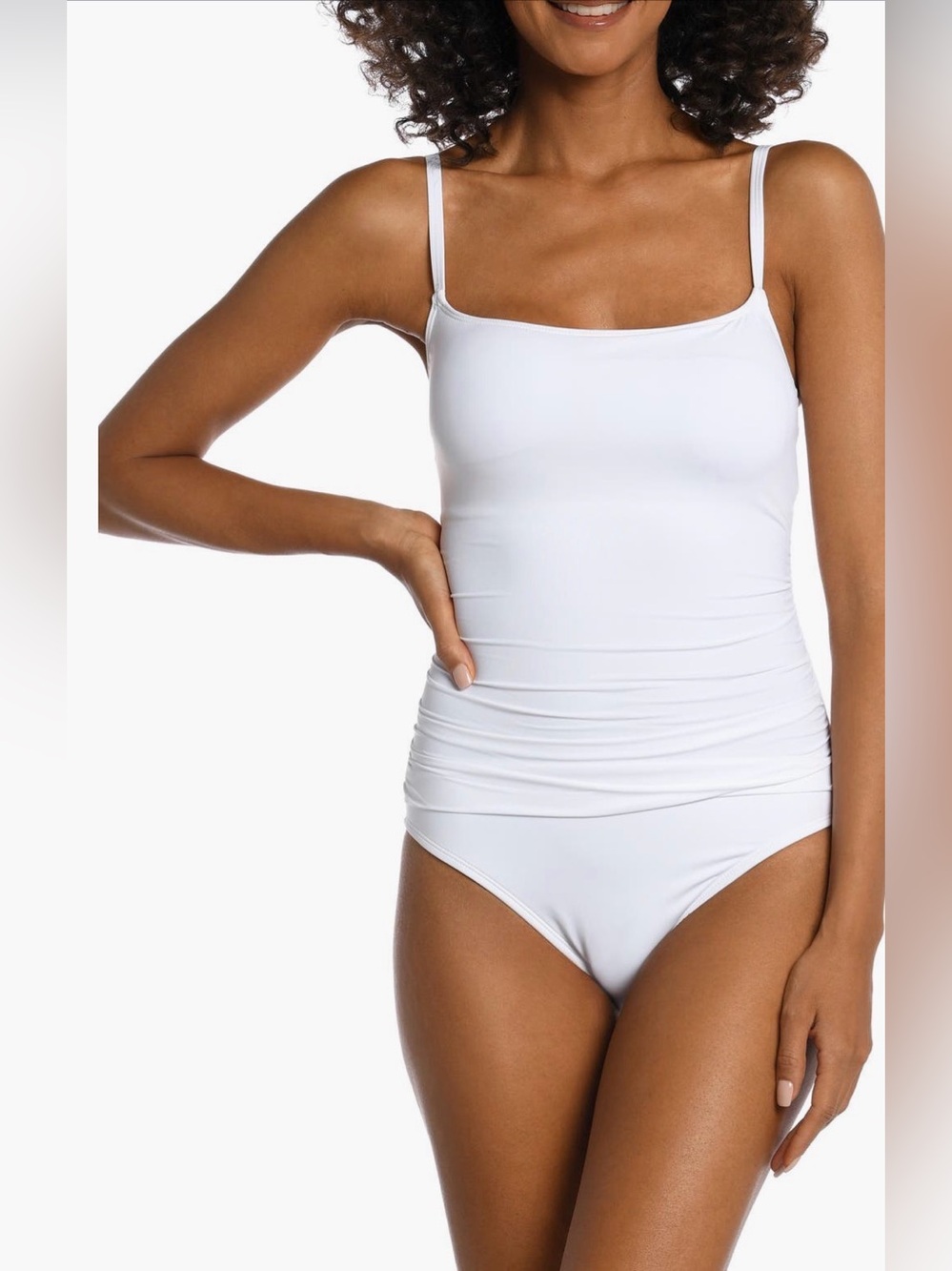 La Blanca White Island Goddess One-Piece Swimsuit Sz US 8